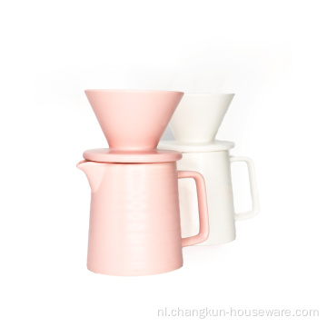 Hete keramische V60 pour over coffee Druppelaarset